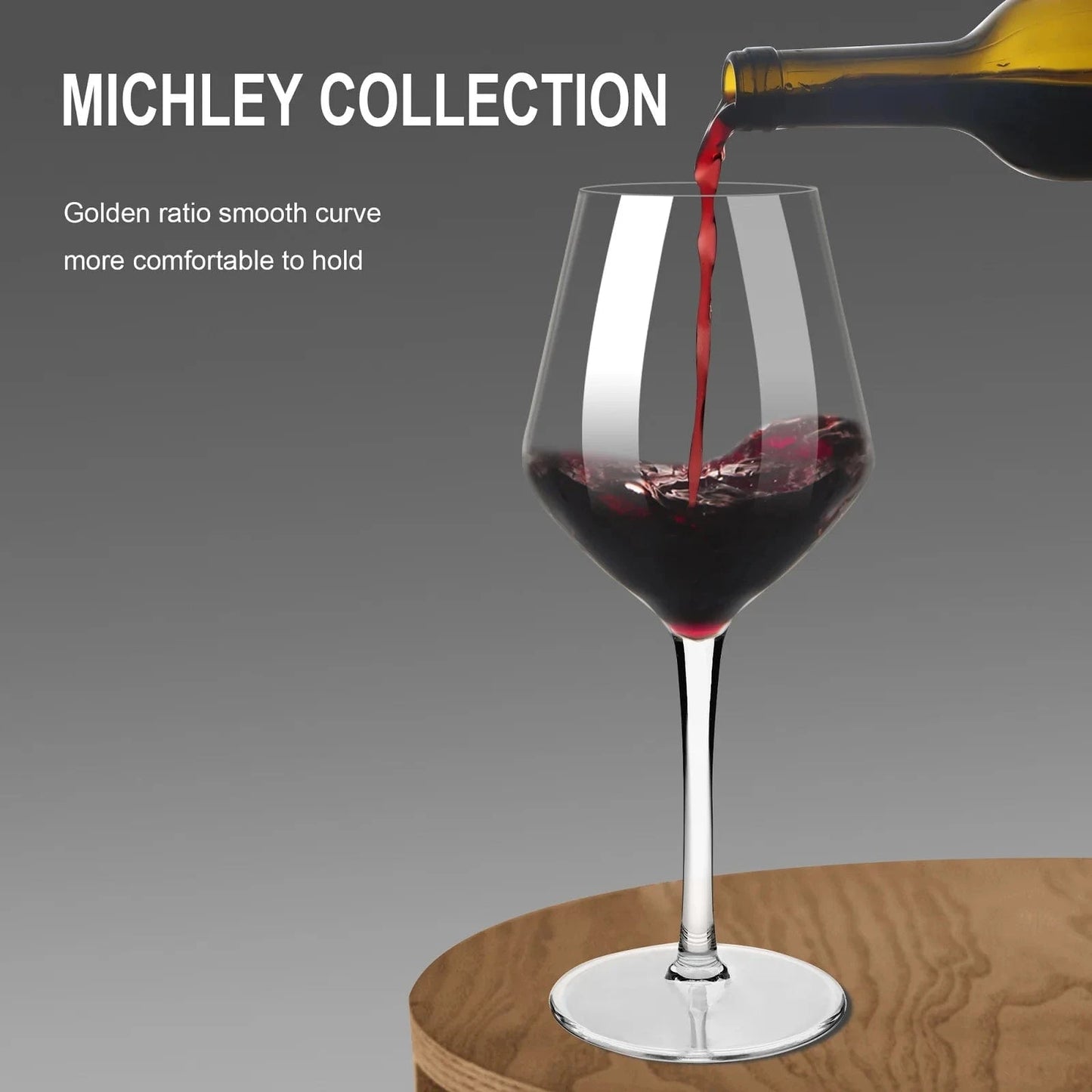 MICHLEY 2/4/6PCS Unbreakable Tritan Plastic Wine Glass Picnic Set Reusable Luxury For Party Barware Outdoor Dishwasher