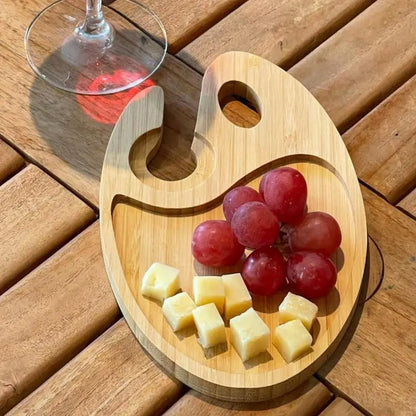 Wooden Wine & Cheese Appetizer Plates