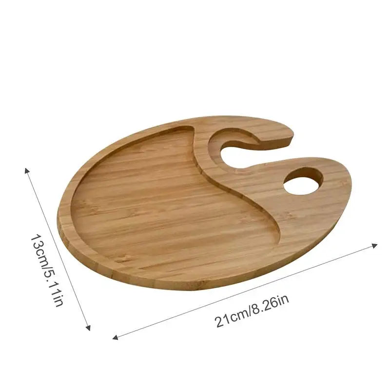 Wooden Wine & Cheese Appetizer Plates