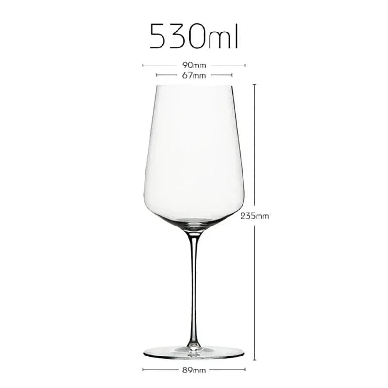 Burgundy Bordeaux Style Light Luxury Wine Glass Ultra-thin Craftsmanship Slim Cup Stems  Bar Party Classics Goblet