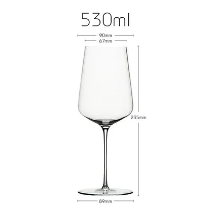 Burgundy Bordeaux Style Light Luxury Wine Glass Ultra-thin Craftsmanship Slim Cup Stems  Bar Party Classics Goblet