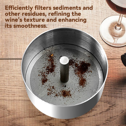 Stainless steel magic decanter, double old wine filter, dispenser aerator funnel with Sediment Strainer