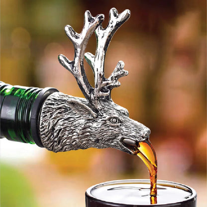 1PC Animal Head Wine Pourer Zinc Alloy Deer Elk Lion Leopard Wolf Eagle Dragon Wine Pour Spout Stopper Club Bar Accessories