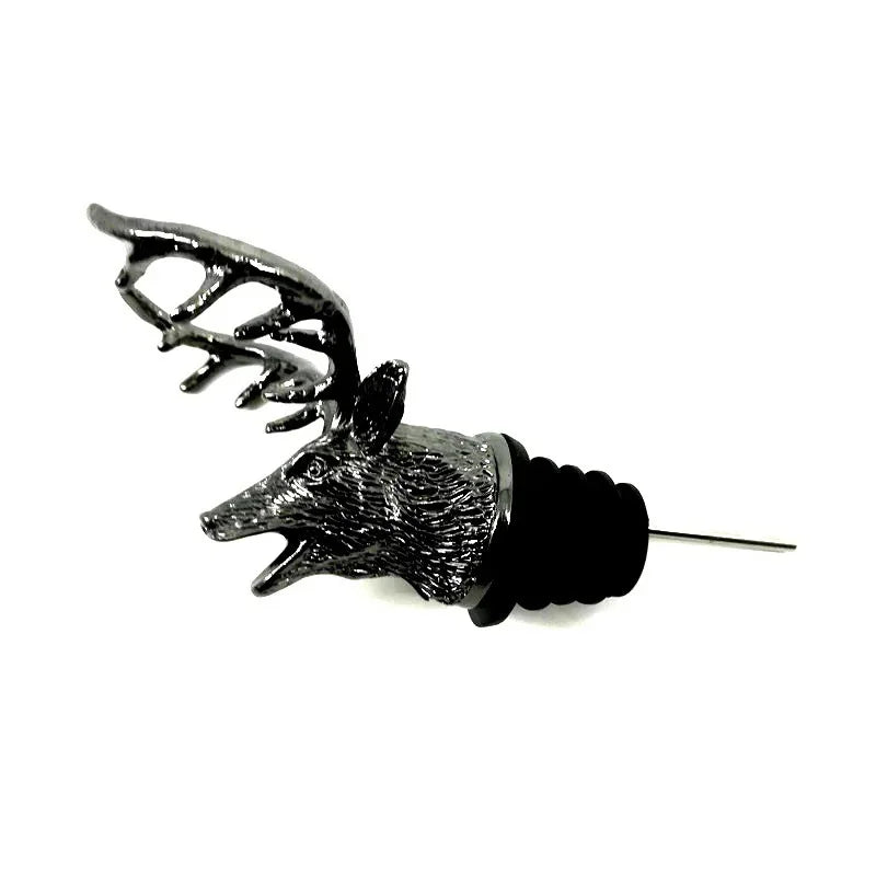 1PC Animal Head Wine Pourer Zinc Alloy Deer Elk Lion Leopard Wolf Eagle Dragon Wine Pour Spout Stopper Club Bar Accessories