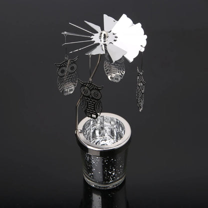 Rotating Metal Tea Light Holder