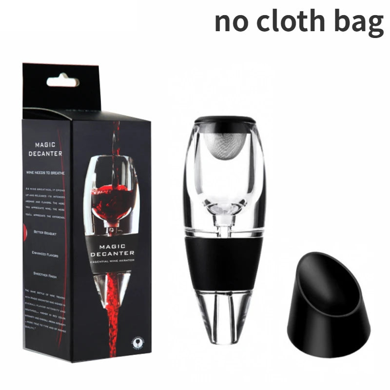 Professional Magic Red Wine Decanter Pourer with Filter Stand Quick Air Aerator Dispenser for Home Dining Bar Essential Set New
