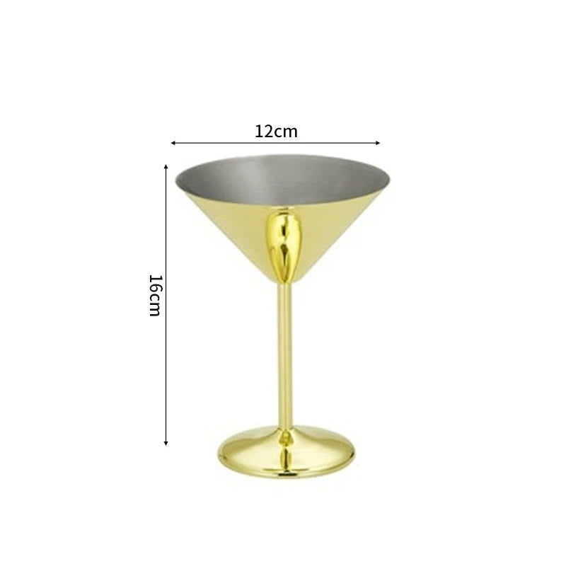 304 Stainless Steel Wine & Cocktail Goblets – Retro Martini Glass for Home, Bar & Restaurant” ✅