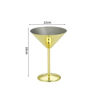 304 Stainless Steel Wine & Cocktail Goblets – Retro Martini Glass for Home, Bar & Restaurant” ✅