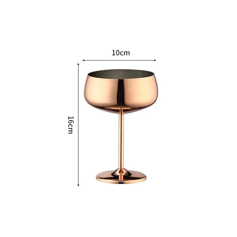 304 Stainless Steel Wine & Cocktail Goblets – Retro Martini Glass for Home, Bar & Restaurant” ✅