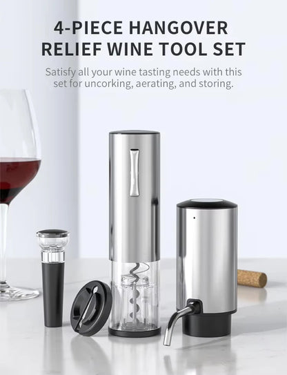 4-in-1 Electric Wine Opener, Aerator & Dispenser — Rechargeable