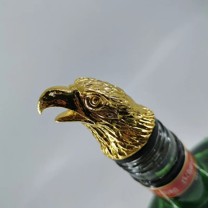 1PC Animal Head Wine Pourer Zinc Alloy Deer Elk Lion Leopard Wolf Eagle Dragon Wine Pour Spout Stopper Club Bar Accessories