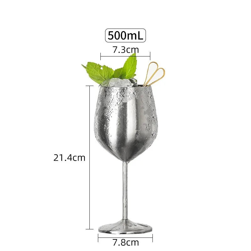 304 Stainless Steel Cocktail Glass,  Red Wine Cup, Flute Champagne Cup, Metal Cup,  Bar Martini Cup