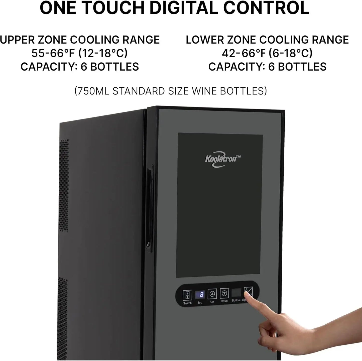 12-Bottle Dual Zone Wine Cooler