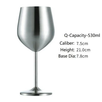 304 Stainless Steel Cocktail Glass,  Red Wine Cup, Flute Champagne Cup, Metal Cup,  Bar Martini Cup