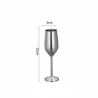 304 Stainless Steel Wine & Cocktail Goblets – Retro Martini Glass for Home, Bar & Restaurant” ✅