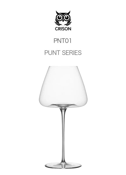 CRISON Handmade Crystal Red Wine Glass for Riesling Burgundy - Premium Quality Home Wine Glass