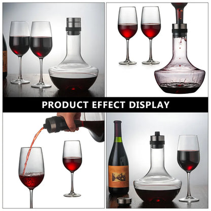 Classic Crystal Wine Decanter – 1000ml Wide-Base Aeration Carafe