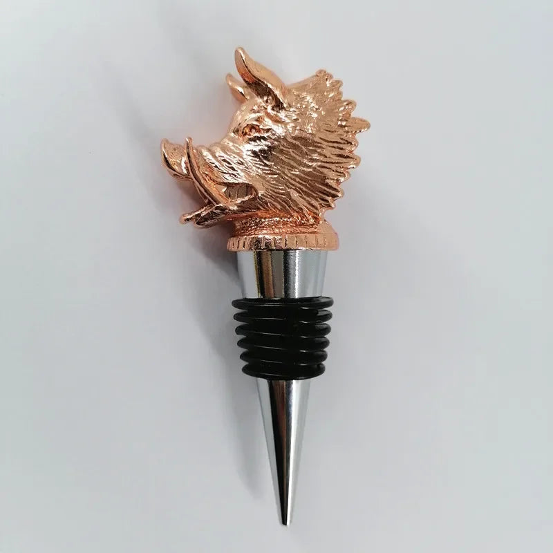 1PC Animal Head Wine Pourer Zinc Alloy Deer Elk Lion Leopard Wolf Eagle Dragon Wine Pour Spout Stopper Club Bar Accessories