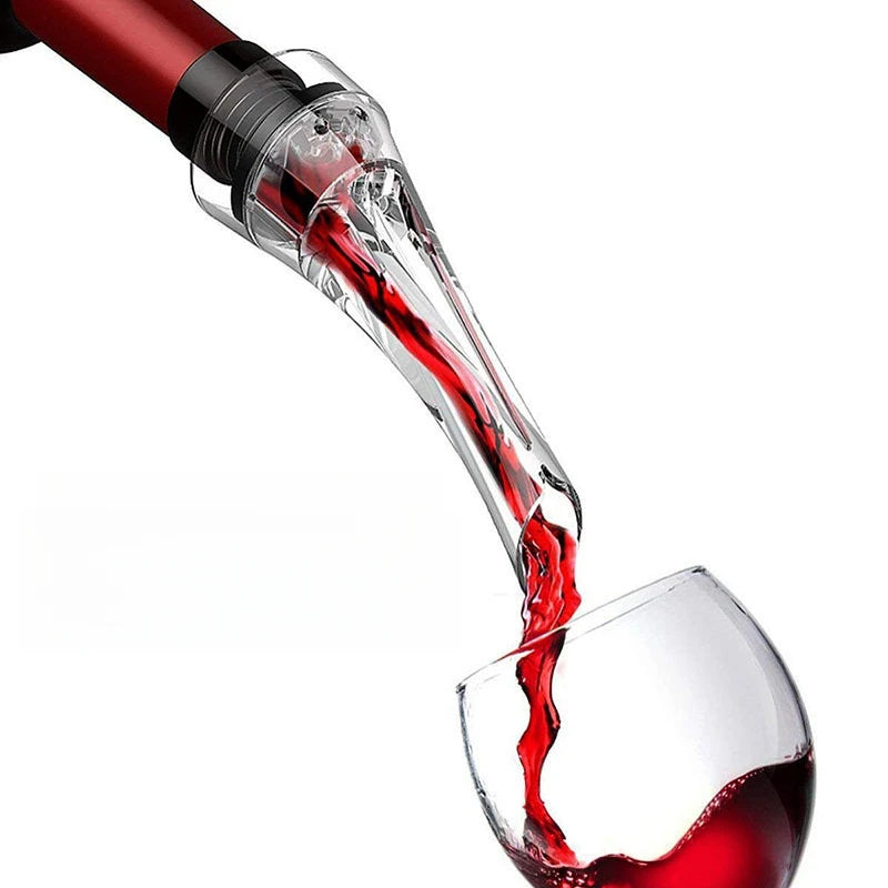 Precision wine pourer with drip-free spout, perfect for red or white wine.