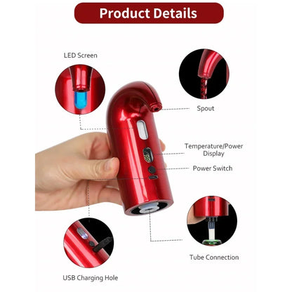 Electric Wine Aerator Dispenser, Professional High-End Whiskey Pump, USB Rechargeable, Automatic Wine Decanter Pourer for Parties
