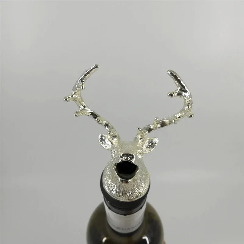 1PC Animal Head Wine Pourer Zinc Alloy Deer Elk Lion Leopard Wolf Eagle Dragon Wine Pour Spout Stopper Club Bar Accessories