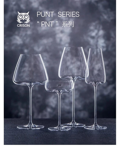 CRISON Handmade Crystal Red Wine Glass for Riesling Burgundy - Premium Quality Home Wine Glass