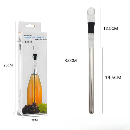 Wine Cooling Stick with Pourer – 304 Stainless Steel Wine Chiller