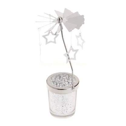 Rotary Holder Spinning Candleholder Metal Tea Light Stand for Romantic Wedding Home Table Decor Holiday Favor