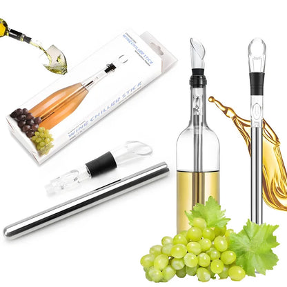 Wine Cooling Stick with Pourer – 304 Stainless Steel Wine Chiller