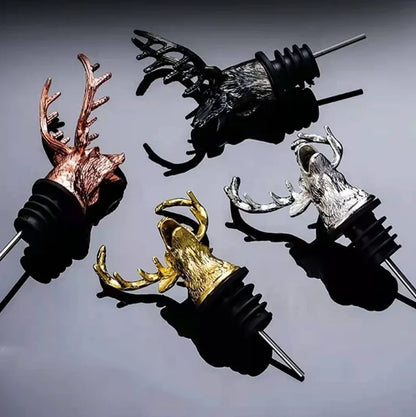 1PC Animal Head Wine Pourer Zinc Alloy Deer Elk Lion Leopard Wolf Eagle Dragon Wine Pour Spout Stopper Club Bar Accessories