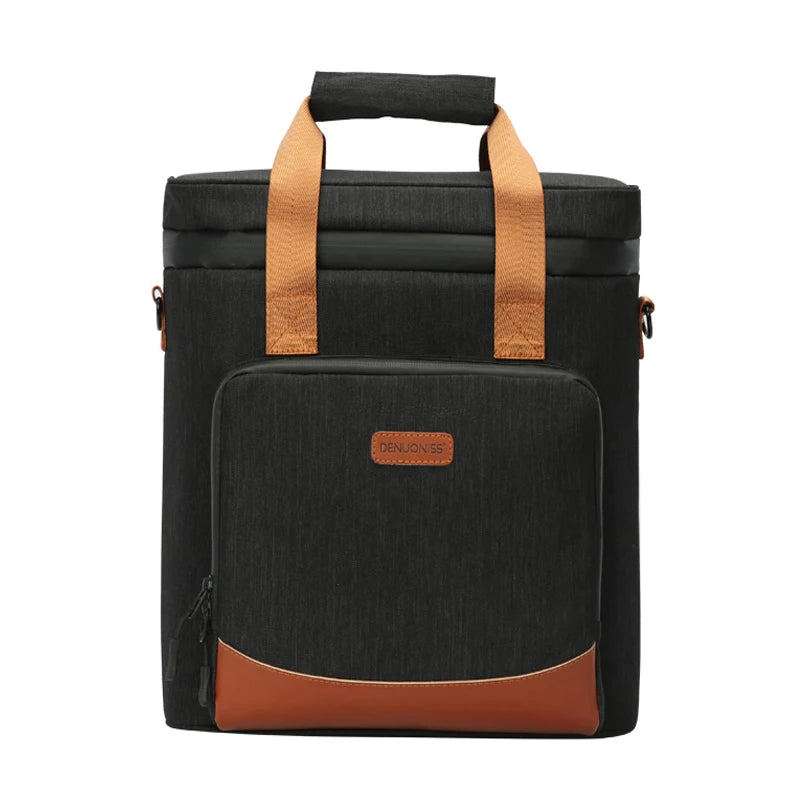 Wine Cooling Bag — Leakproof Vintage Leather Picnic & Thermal Cooler