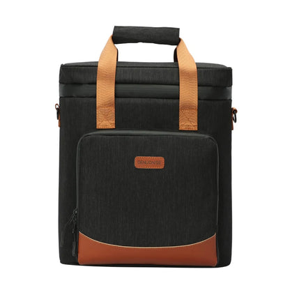 Wine Cooling Bag — Leakproof Vintage Leather Picnic & Thermal Cooler