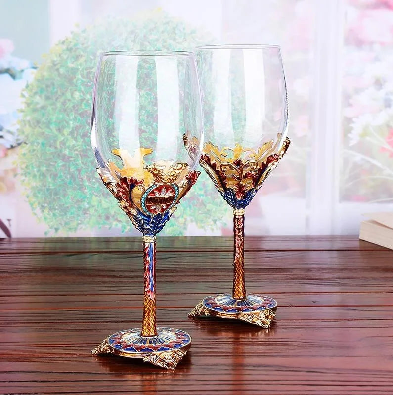 European crystal red wine glasses set luxury home goblet wine decanter glass New Year gifts.