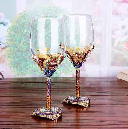 European crystal red wine glasses set luxury home goblet wine decanter glass New Year gifts.