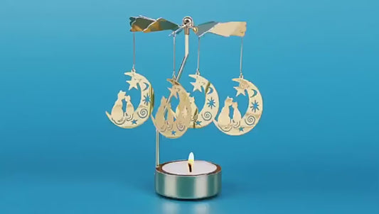 Rotary Holder Spinning Candleholder Metal Tea Light Stand for Romantic Wedding Home Table Decor Holiday Favor