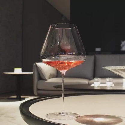 CRISON Handmade Crystal Red Wine Glass for Riesling Burgundy - Premium Quality Home Wine Glass