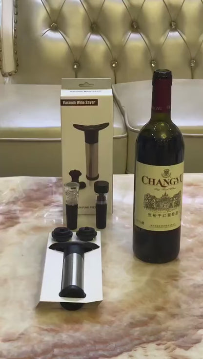 Vacuum Wine Stopper & Pump – Keep Wine Fresh, Leakproof Seal, Bar Accessory